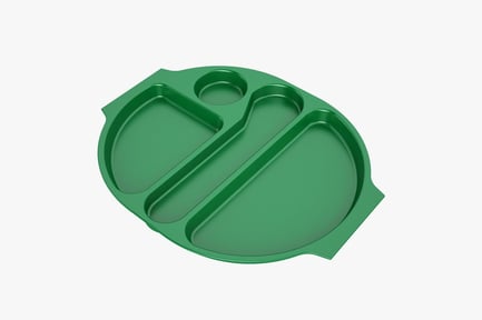 Preview: Divided Food Tray - Green