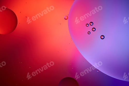 Preview: pink and purple color abstract background from mixed water and oil bubbles