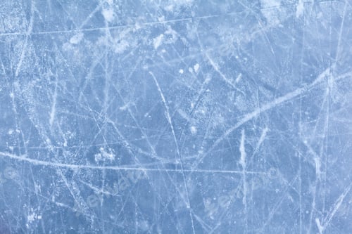 Preview: Empty ice rink with skate marks after the session outdoor.