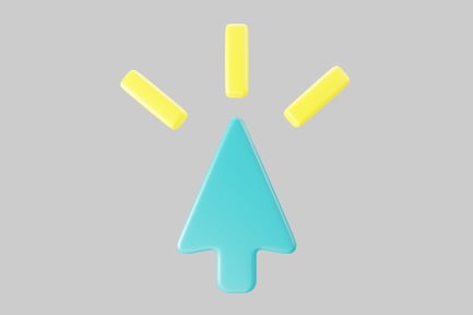 Ponteiro com elementos amarelos destacados