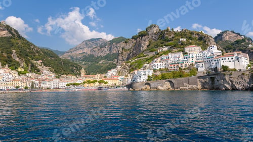 Preview: Panoramic view of Amalfi town in Italy