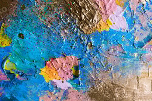 Preview: Colorful Abstract Highly Textured Acrylic Painting