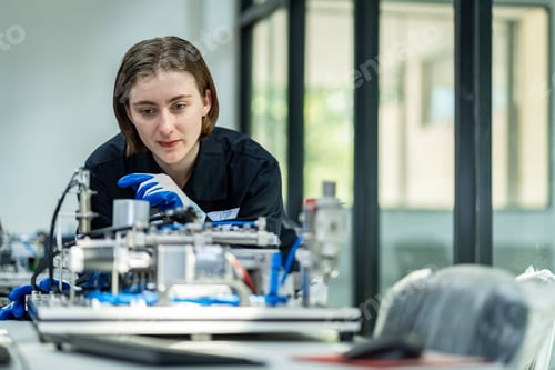 Preview: Team woman engineers practicing maintenance Taking care and practicing maintenance