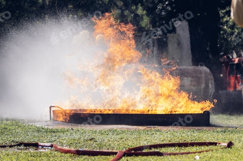 Preview: Firefighter Concept. Several firefighters go offensive for a fire attack. F