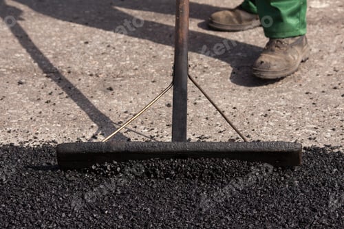 Preview: Repair of roads on the street, asphalt close-up
