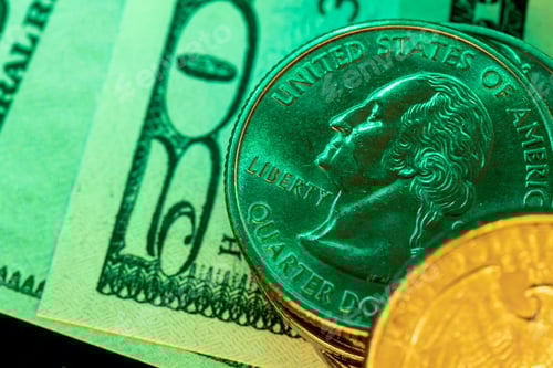 Preview: United States Currency Close Up Abstract