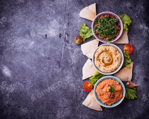 Preview: Selection of Middle Eastern or Arabic appetizers
