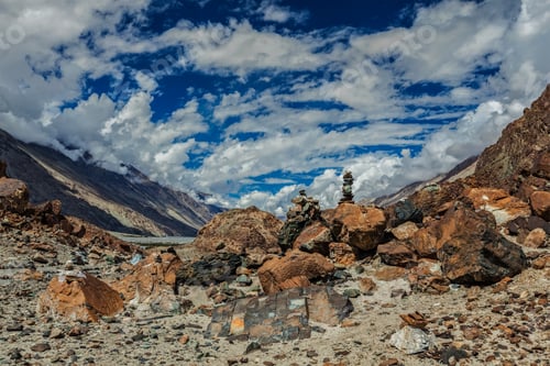 Preview: Stone cairns in Himalayas