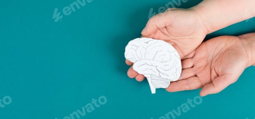 Preview: Holding a brain in the hands, Parkinson disease, Alzheimer awardness, mental disorder dementia
