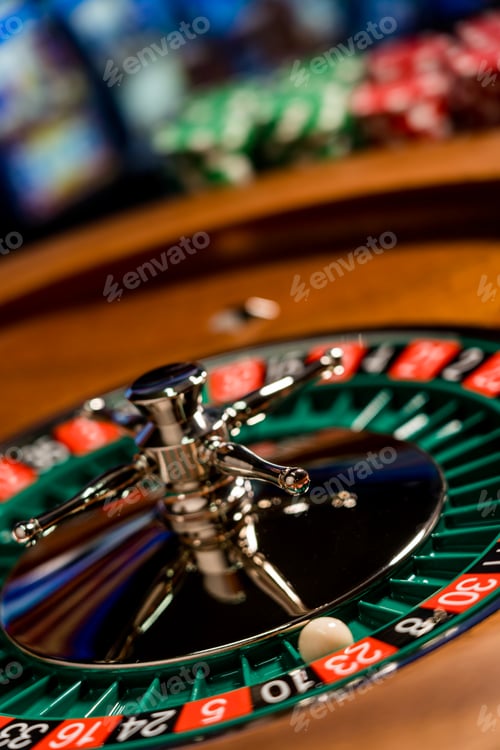 Preview: Roulette table close up at the Casino