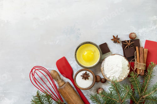 Preview: Christmas baking background.