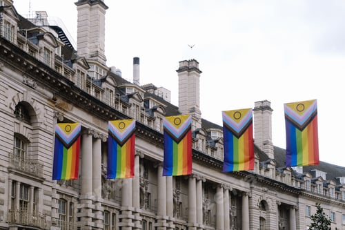 Preview: Pride flag color develops on buildings in London