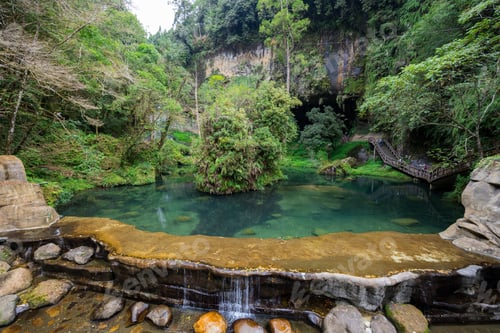 Preview: Water pond in sun link sea in Nantou at Taiwan