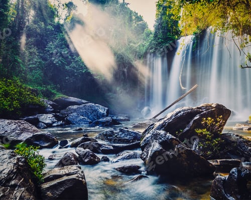 Preview: Tropical waterfall in Cambodia