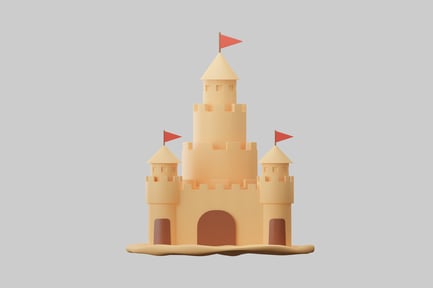 Aperçu: Architecture de châteaux de sable en saison estivale