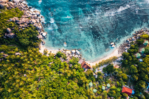 Preview: tropical island and sea view form above