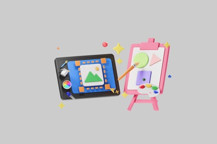 Preview: Digital art tablet and easel