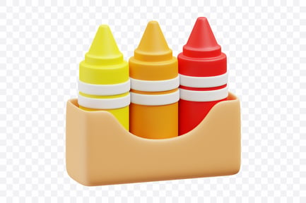 Preview: Colorful Crayon Pack for Kids Drawing