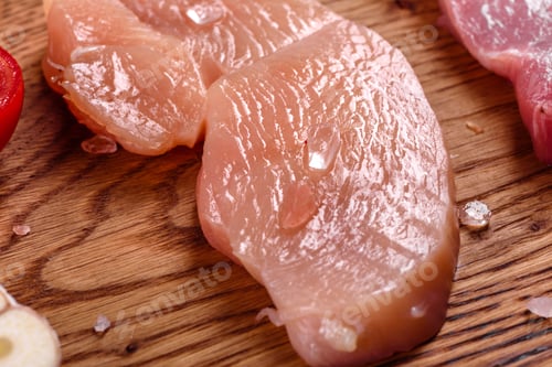 Preview: Raw fresh marbled meat Steak on a dark background