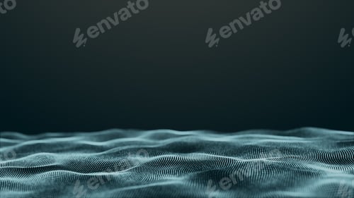 Preview: Digital wave Futuristic technology abstract background animation 3D rendering