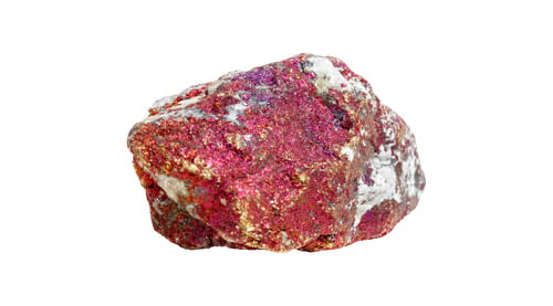 Preview: Vibrant Iridescent Chalcopyrite Mineral Specimen Isolated
