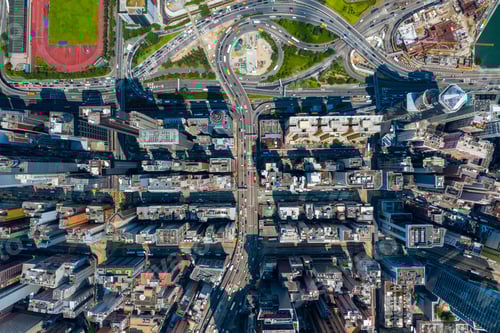 Preview: Causeway Bay, Hong Kong 11 September 2019: Top view of Hong Kong island