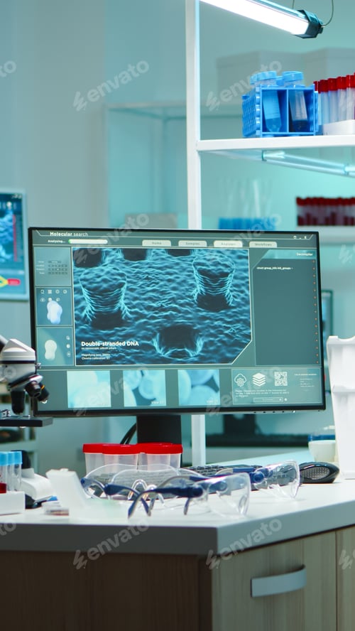 Preview: Empty laboratory modernly equipped with nobody in it