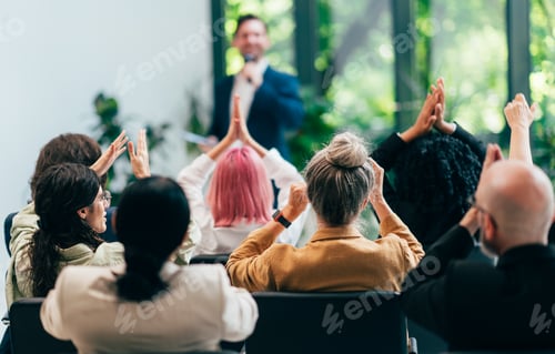 Preview: Businessmen and businesswomen making a corporate party