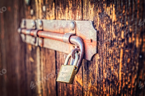 Preview: Old latch of a main door