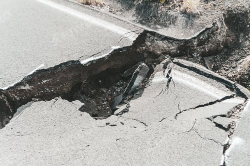 Preview: Crack in the road tarmac