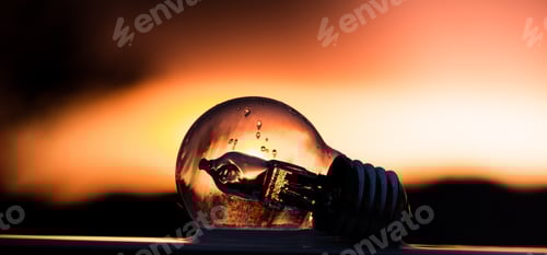 Preview: Sunset Light Bulb Close Up Conceptual Still Life