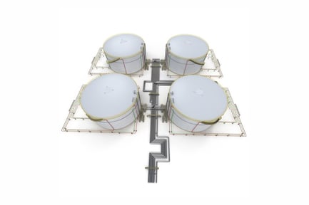 Preview: Industrial Storage Tanks with Piping Network