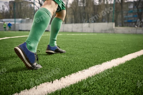 Preview: Thq legs of soccer football player