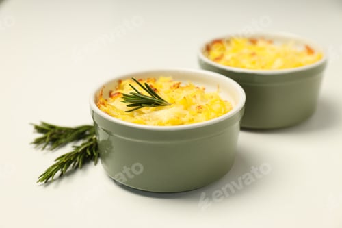 Preview: Concept of tasty and delicious homemade food - potato casserole