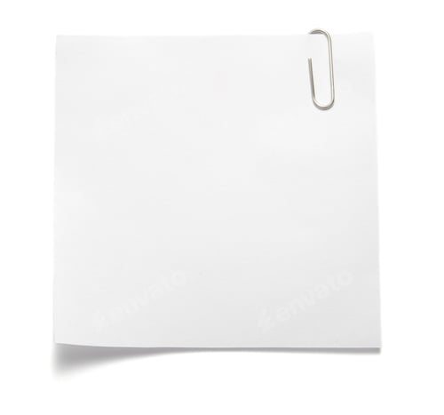 Preview: Close Up Of Note Pad Reminder On Wall, With Clipping Path