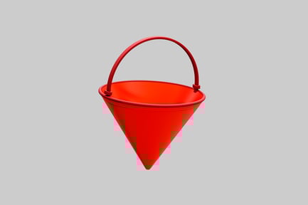 Preview: Bright red water bucket