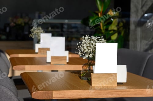 Preview: Mock up menu of coffee with acrylic frame