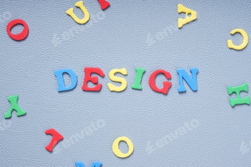 Preview: design with colorful letters
