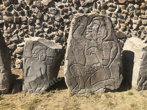 Preview: Dancer stone carvings at Mount Alban, Oaxaca, Mexico