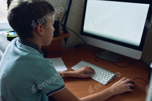 Preview: The concept of working from home and home family education.