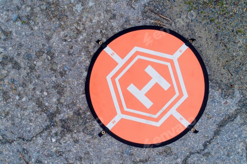 Preview: zenithal view of a drone landing strip