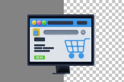 Preview: E-commerce Website 3D Icon