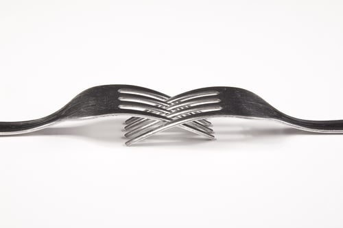 Preview: abstract fork background as a food concept