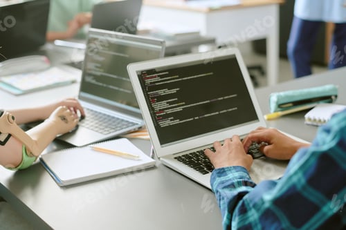 Preview: Kid Team Collaborating on Software Development Project