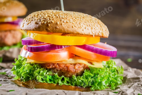 Preview: Tasty homemade two hamburgers