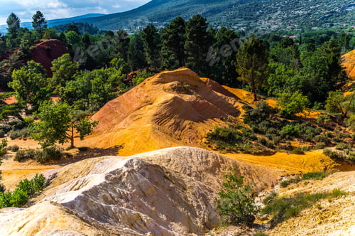 Preview: Beautiful red hills of the Colorado Provence in Rustrel, France