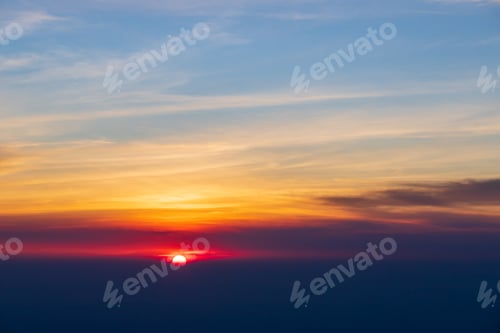 Preview: colorful dramatic sky with cloud at sunset