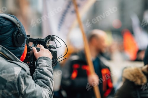 Preview: News crew reporting from the streets during public protests
