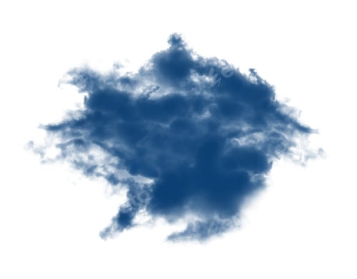 Preview: blue Clouds on white background