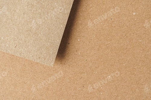 Preview: Brown recycled carton paper sheets close up